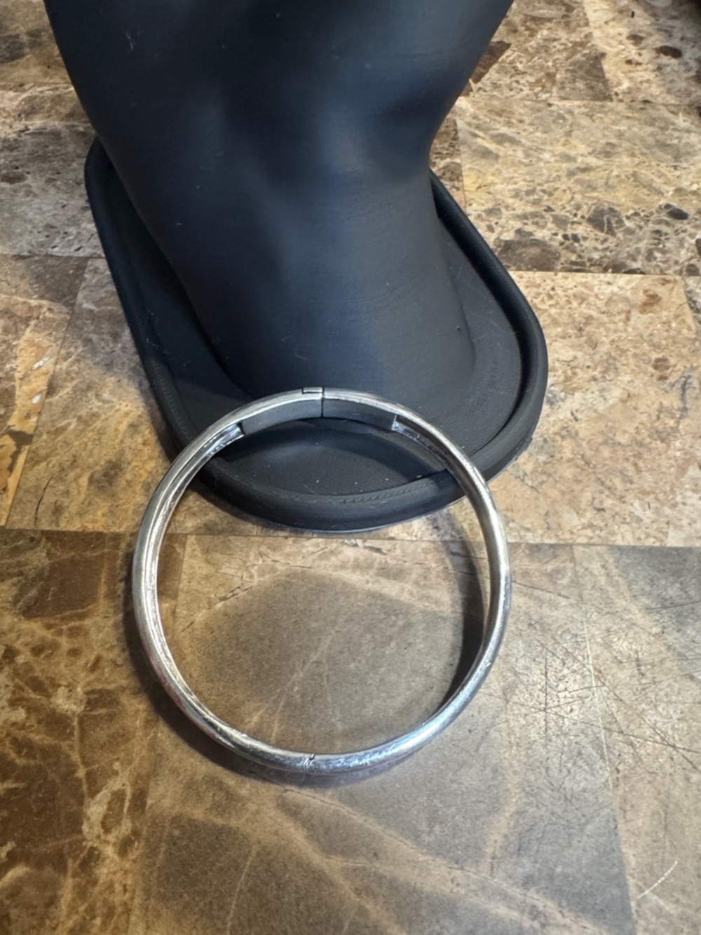 Silver Women’s Bangle Bracelet - Classic Round Design
